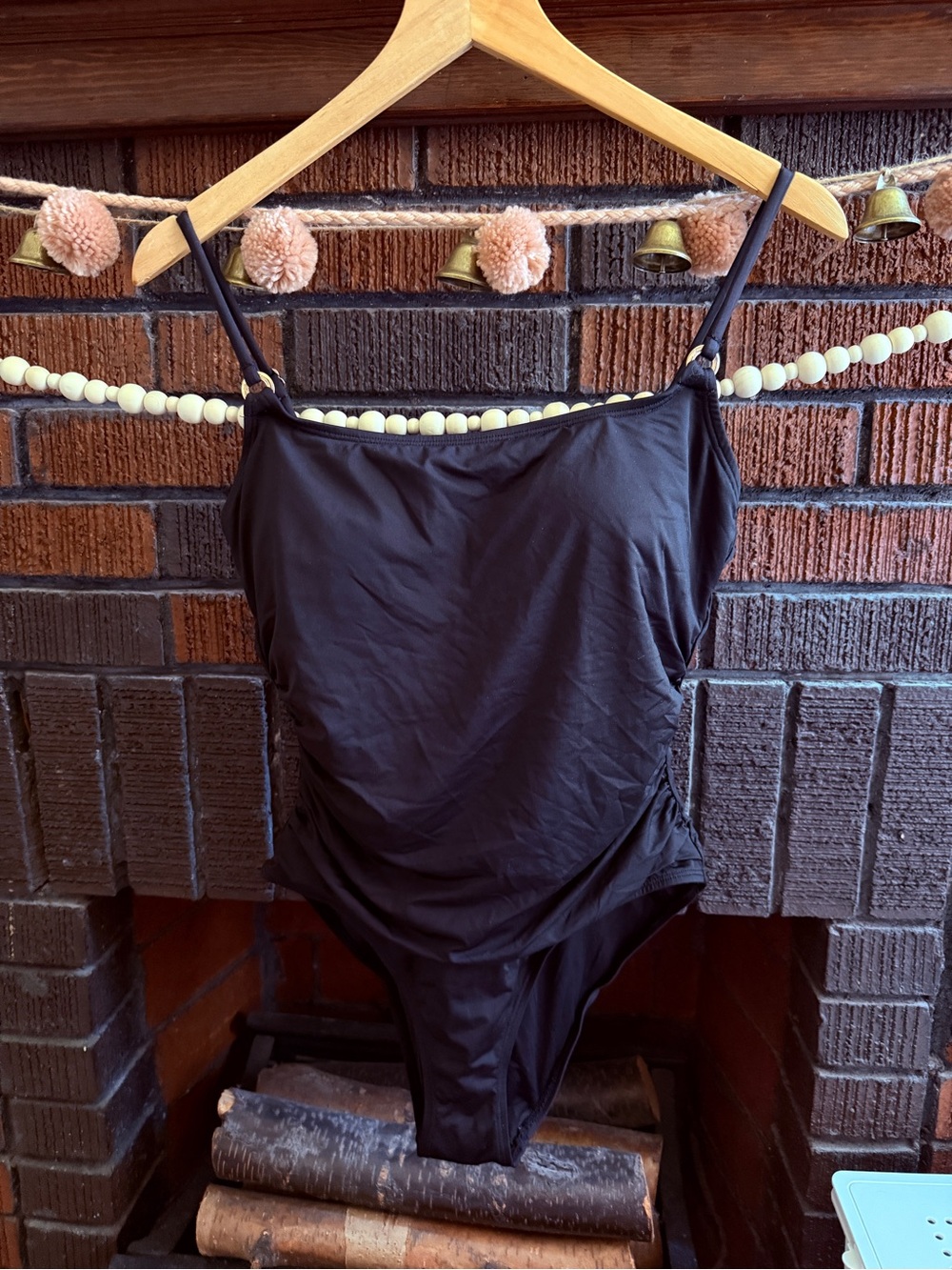 Anne Cole Black One Piece with Gold Details